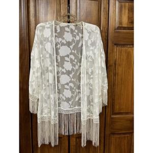 Jodifl size Large sheer lace open cardigan